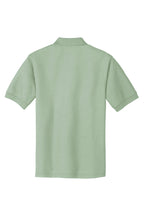 Rear View of Mint Green Port Authority Silk Touch Polo K500