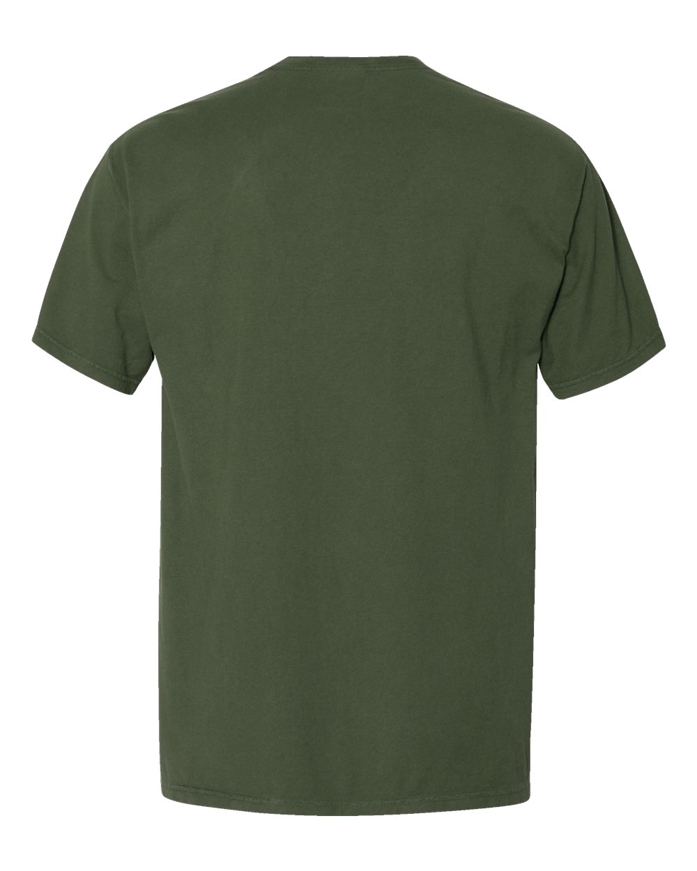 Rear View of Moss Garment-Dyed Pocket T-Shirt - GDH150