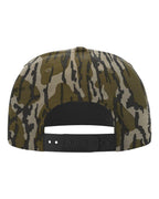 Rear View of Mossy Oak Bottomland/ Black Printed Umpqua Gramps Cap - 256P