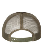 Rear View of Mossy Oak Bottomland/ Loden Printed Trucker Cap - 112P