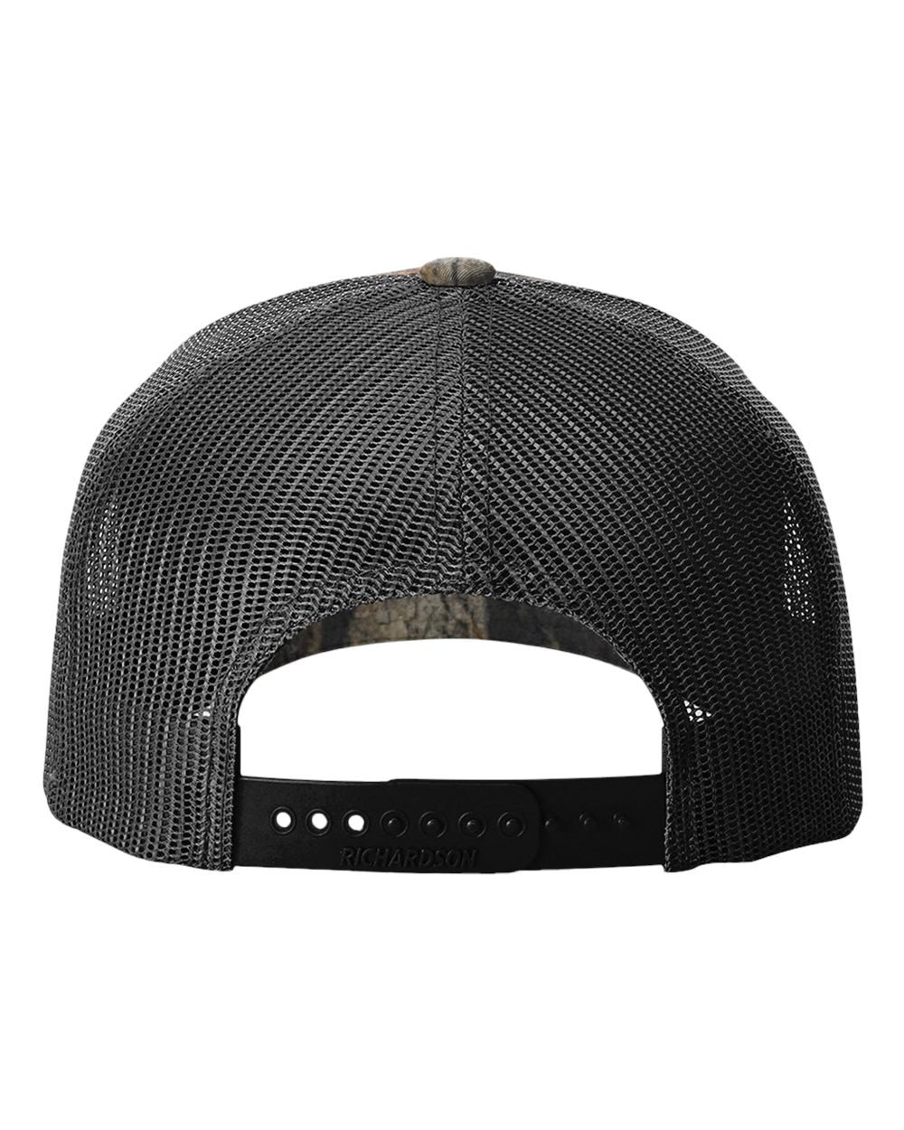 Rear View of Mossy Oak Country DNA/ Black Five-Panel Printed Trucker Cap - 112PFP