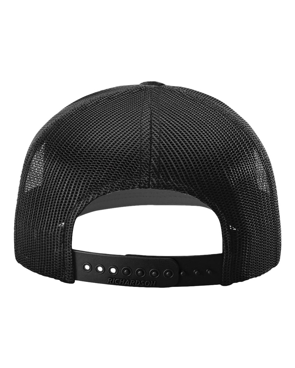 Rear View of Mulitcam Black Tactical Trucker Cap - 112PT