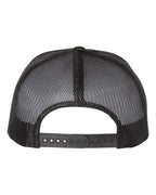 Rear View of Multicam Black/ Black Five-Panel Classic Trucker Cap - 6006
