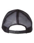 Rear View of Multicam Black/ Black Retro Trucker Cap - 6606