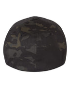 Rear View of Multicam Black Cotton Blend Cap - 6277