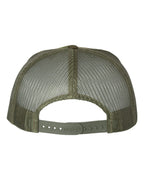 Rear View of Multicam Tropic/ Green Five-Panel Classic Trucker Cap - 6006