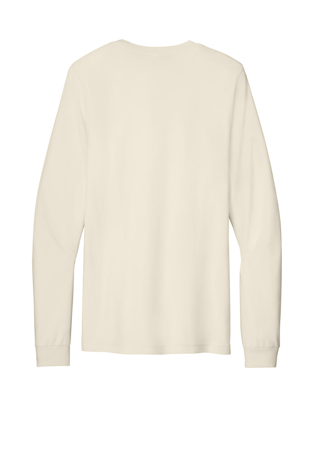 Rear View of Natural BELLA+CANVAS Unisex Jersey Long Sleeve Tee. BC3501