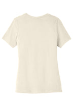 Rear View of Natural BELLA+CANVAS Women's Relaxed Jersey Short Sleeve Tee. BC6400