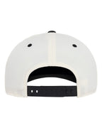 Rear View of Natural/ Black 110® Snapback Cap - 110F