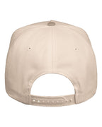 Rear View of Natural/ Khaki Five-Panel Twill Cap - 8869