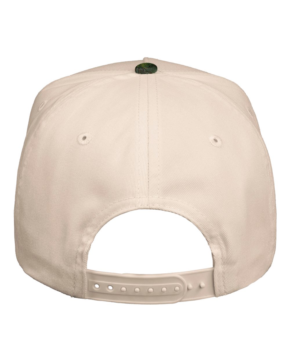 Rear View of Natural/ Mossy Oak Breakup Five-Panel Twill Cap - 8869