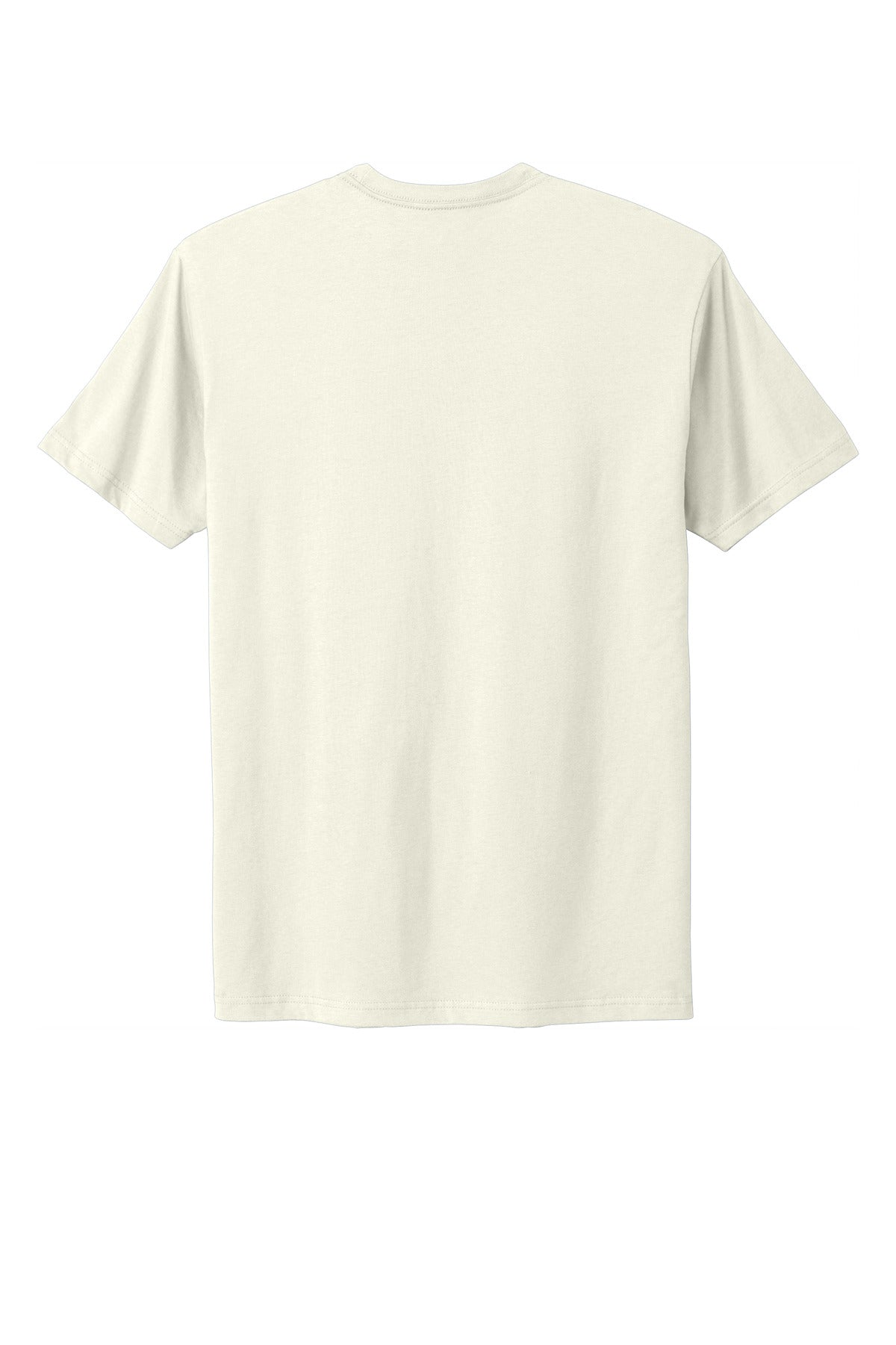 Rear View of Natural Next Level Apparel Adult Cotton Tee. NL3600