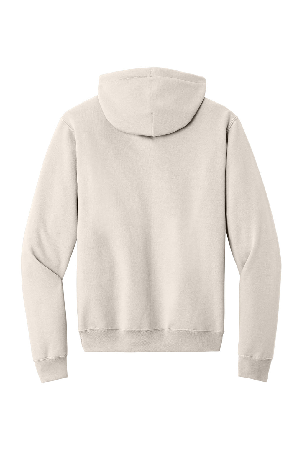 Rear View of Natural Port & Co Core Fleece Pullover Hooded Sweatshirt. PC78H
