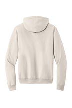 Rear View of Natural Port & Co Core Fleece Pullover Hooded Sweatshirt. PC78H