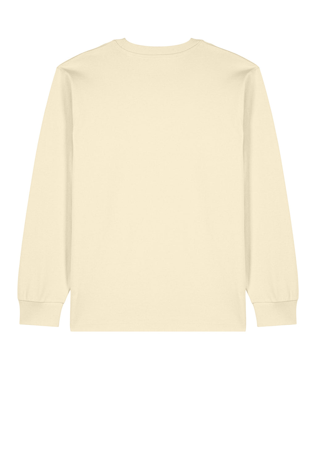 Rear View of NaturalRaw Stanley/Stella Unisex Freestyler Heavyweight Long Sleeve Tee SXU023