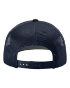 Rear View of Navy 112+ R-Flex Adjustable Trucker Cap - 112PL