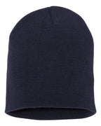 Rear View of Navy 8 1/2" Beanie - 1500KC