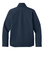 Rear View of Navy Carhartt Rain Defender Soft Shell Jacket CT106438