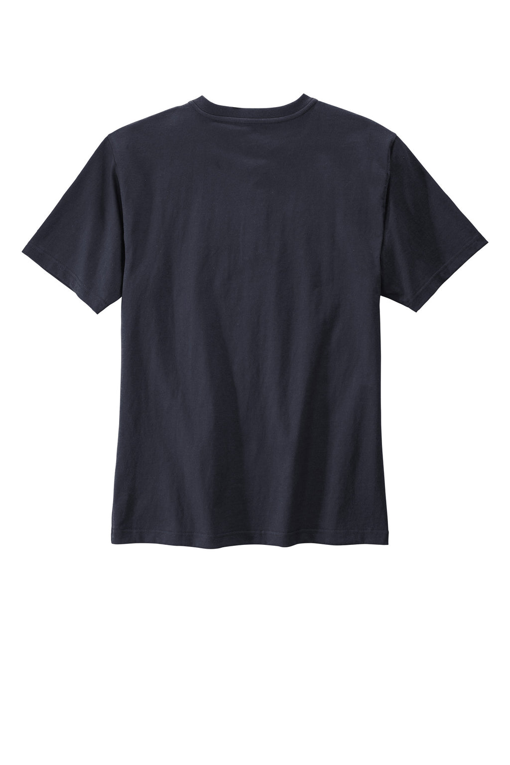 Rear View of Navy Carhartt Short Sleeve Henley T-Shirt CTK84