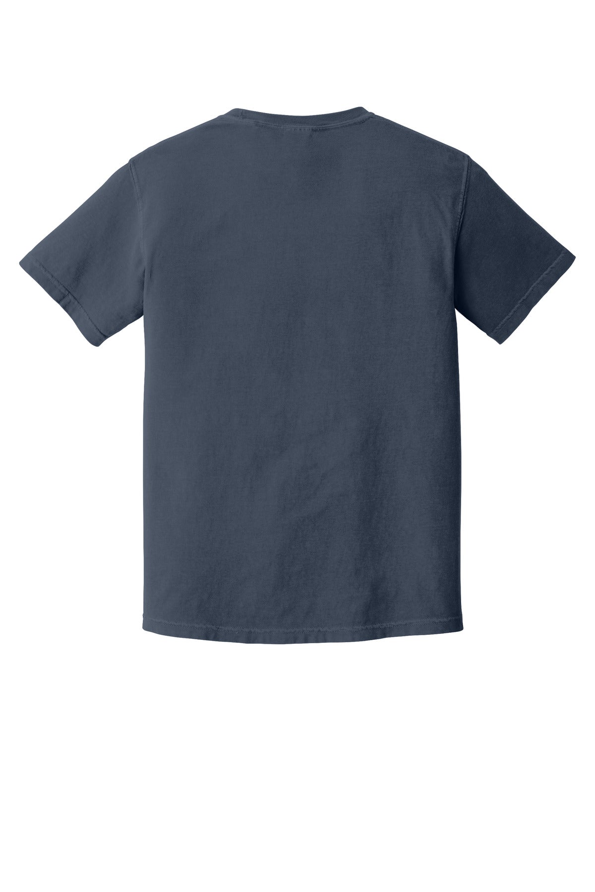 Rear View of Navy COMFORT COLORS Heavyweight Ring Spun Tee. 1717
