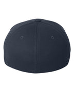 Rear View of Navy Cool & Dry Piqué Mesh Cap - 6577CD