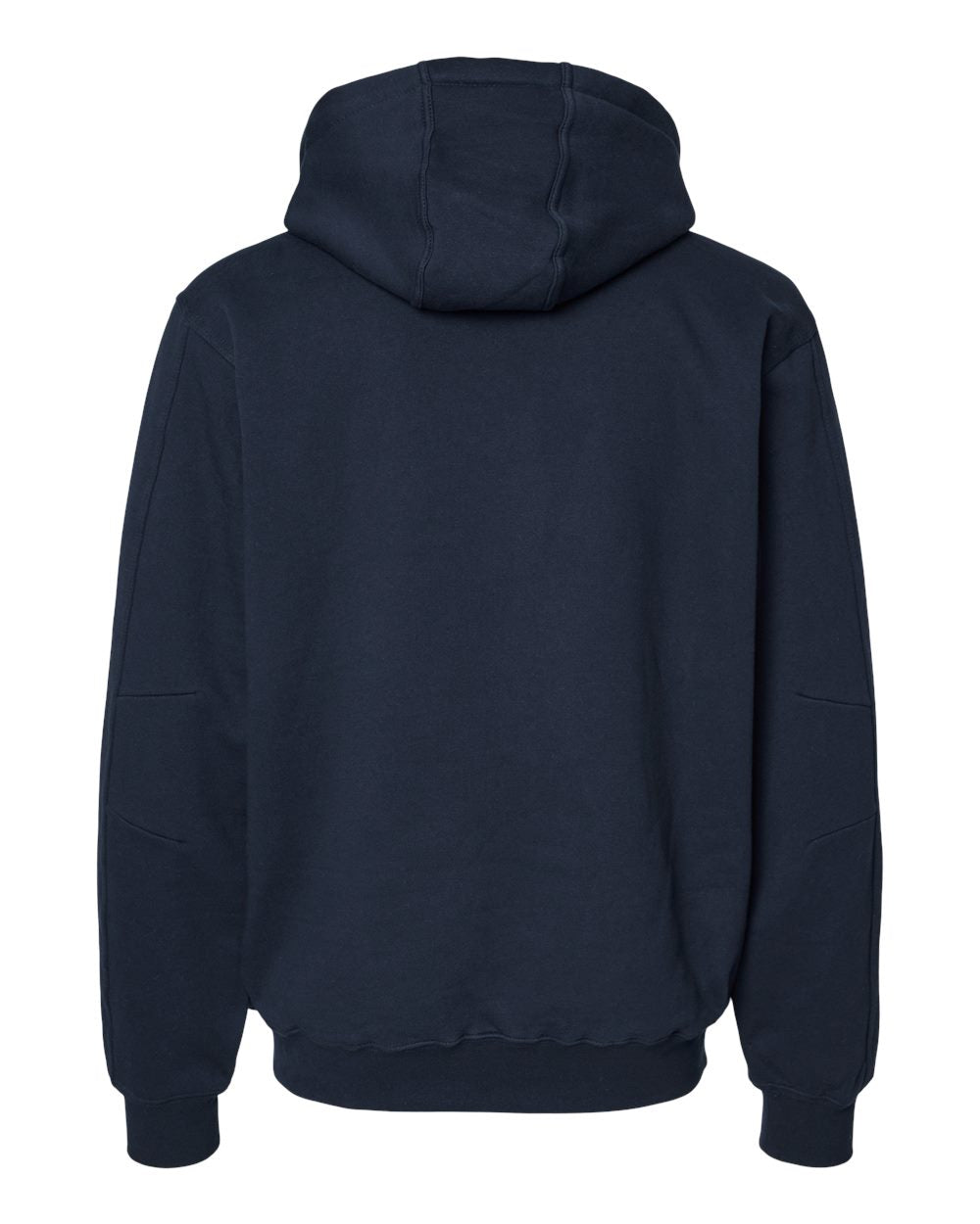 Rear View of Navy Crossfire Heavyweight Power Fleece Hooded Jacket with Thermal Lining - 7033