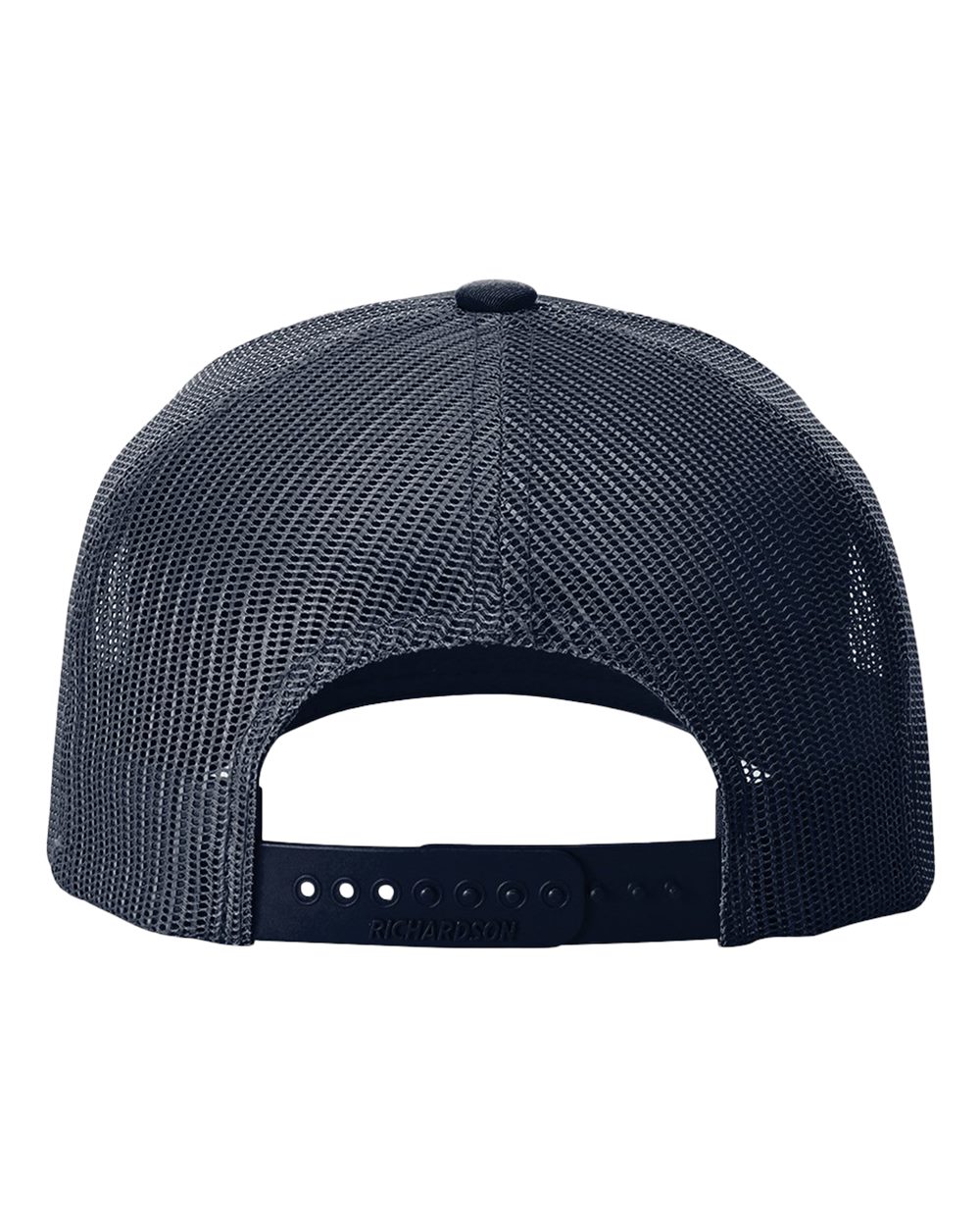 Rear View of Navy Five-Panel Trucker Cap - 112FP