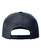 Rear View of Navy Five-Panel Trucker Cap - 112FP