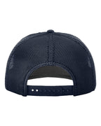 Rear View of Navy Fremont Trucker Cap - 112WF