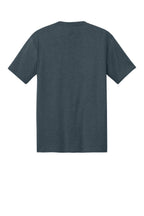 Rear View of Navy Frost District Perfect Tri Tee. DM130