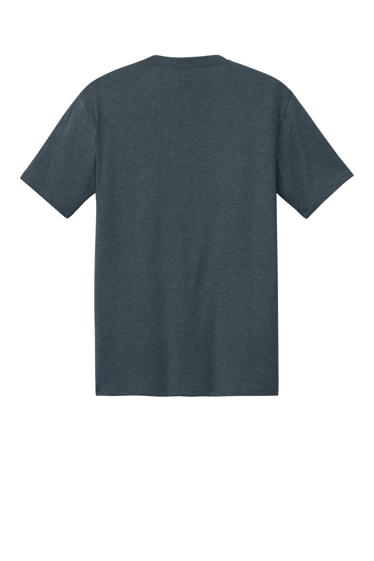 Rear View of Navy Frost District Perfect Tri Tee. DM130