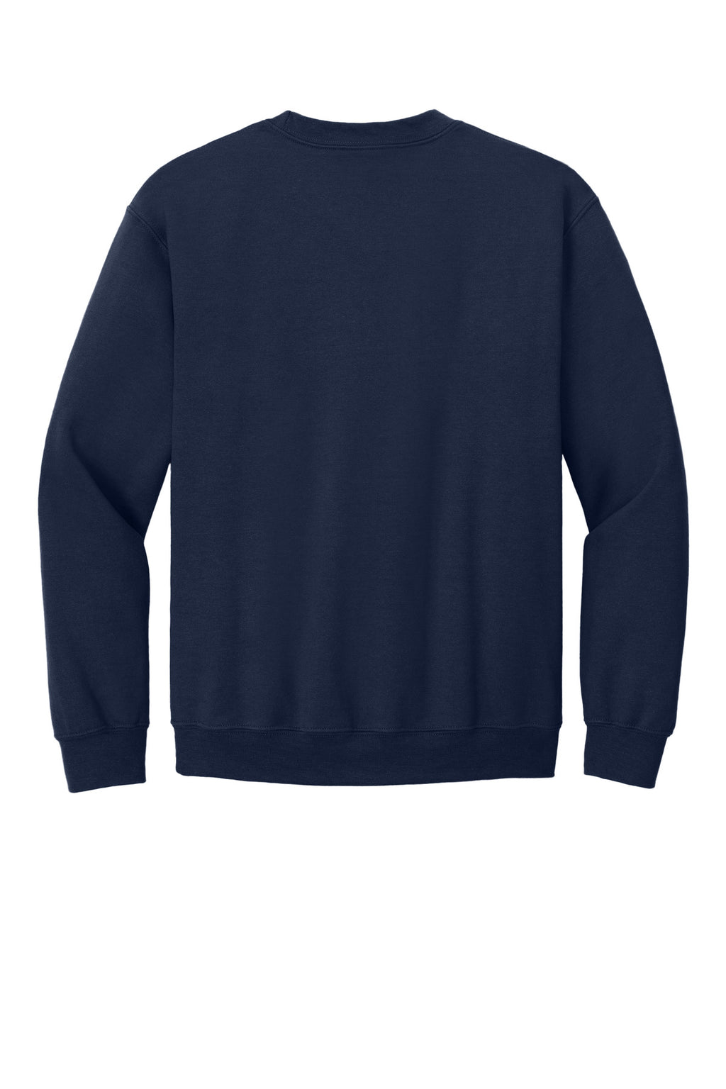 Rear View of Navy Gildan Heavy Blend Crewneck Sweatshirt. 18000
