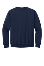 Rear View of Navy Gildan Heavy Blend Crewneck Sweatshirt. 18000