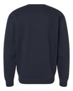 Rear View of Navy Heavyweight Crewneck Sweatshirt - IND3000