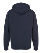 Rear View of Navy Heavyweight Full-Zip Hooded Sweatshirt - IND4000Z