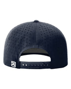 Rear View of Navy Laser Perf R-Flex Cap - 632