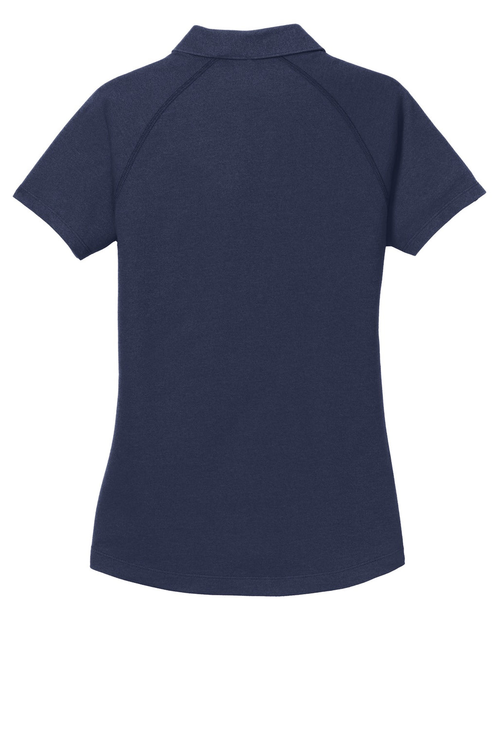 Rear View of Navy OGIO Women's Onyx Polo. LOG126