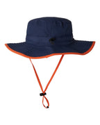 Rear View of Navy/ Orange Ultralight Booney - GB400