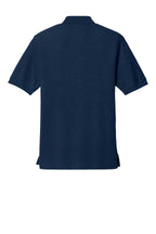 Rear View of Navy Port Authority Silk Touch Polo K500