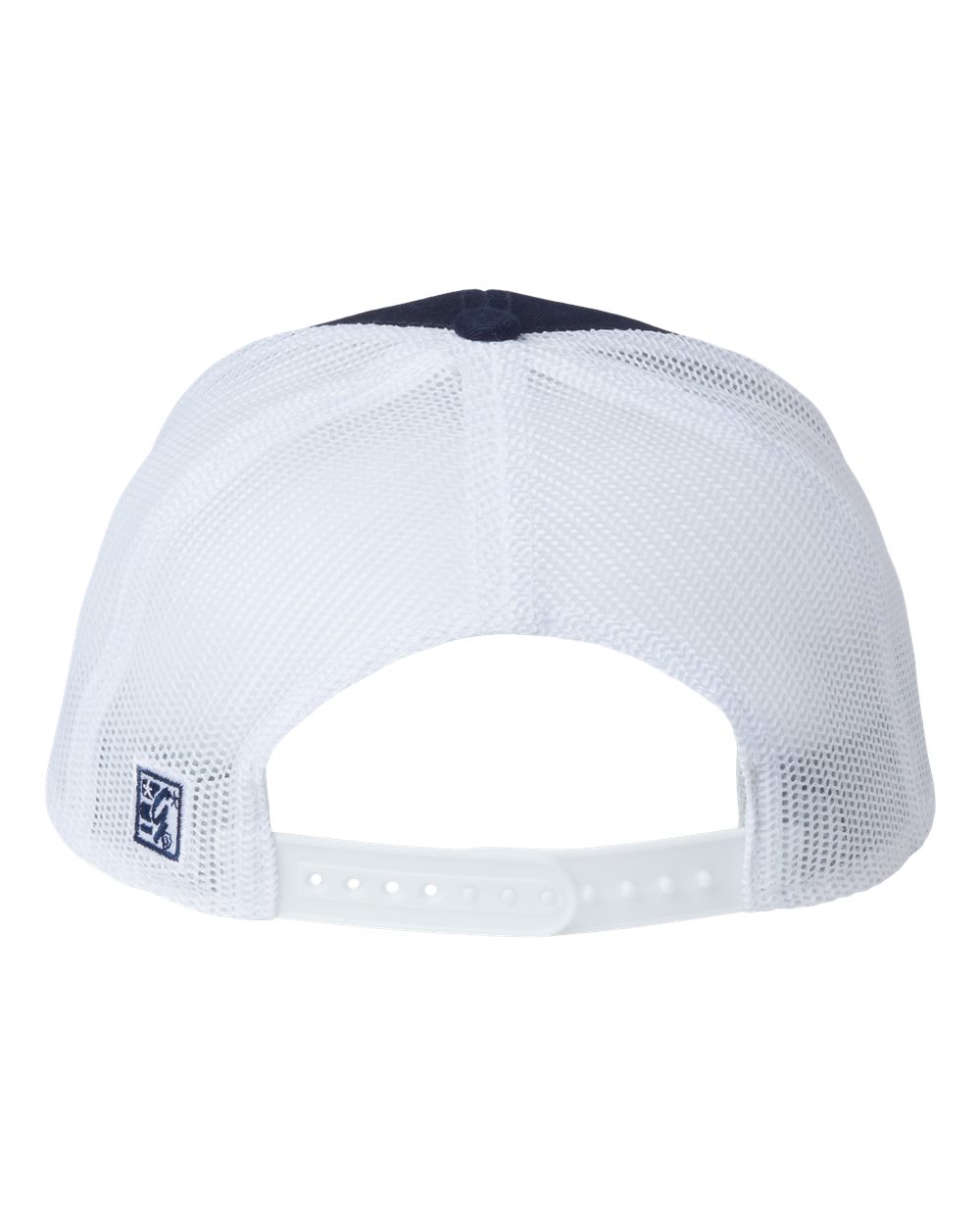 Rear View of Navy/ Red/ White Everyday Trucker Cap - GB452E