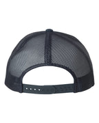 Rear View of Navy Retro Trucker Cap - 6606