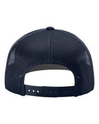 Rear View of Navy Snapback Trucker Cap - 112