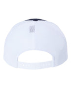 Rear View of Navy/ White 112+ R-Flex Adjustable Trucker Cap - 112PL