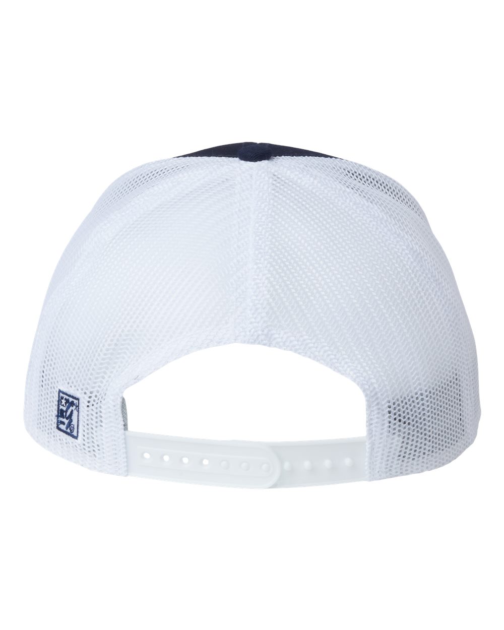 Rear View of Navy/ White Everyday Rope Trucker Cap - GB452R