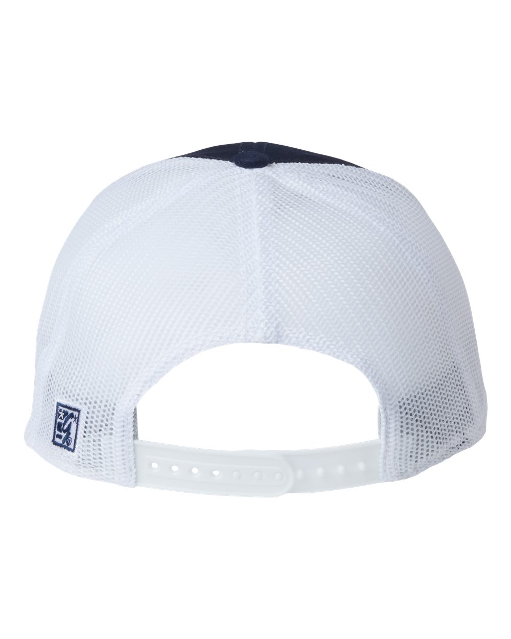 Rear View of Navy/ White Everyday Trucker Cap - GB452E
