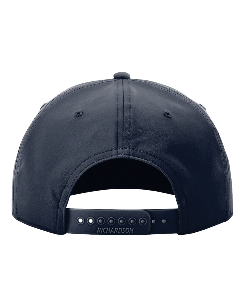 Rear View of Navy/ White Five Panel Classic Rope Cap - 258