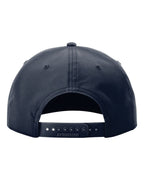 Rear View of Navy/ White Five Panel Classic Rope Cap - 258