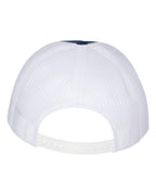 Rear View of Navy/ White Five-Panel Classic Trucker Cap - 6006