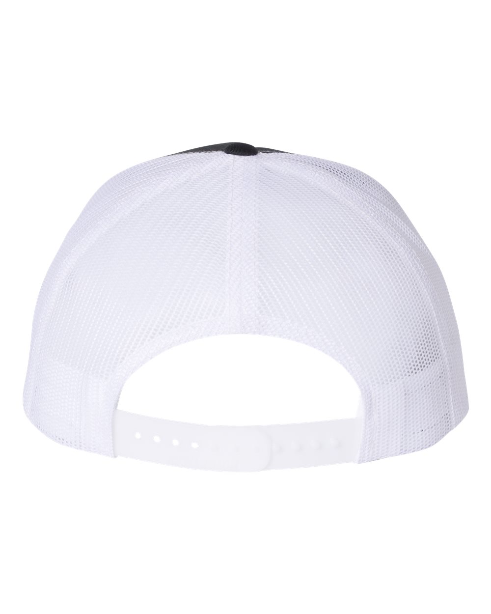 Rear View of Navy/ White Five-Panel Trucker Cap - 112FP