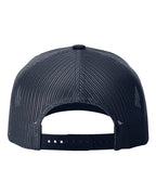 Rear View of Navy/ White Five-Panel Trucker with Rope Cap - 112FPR